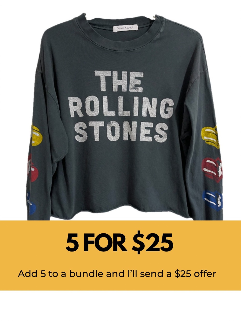 The Rolling Stones Long-Sleeve Graphic Tee - Black
